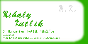 mihaly kutlik business card